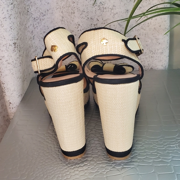 Kate Spade Platform Raffia Sandals - Picture 2 of 9